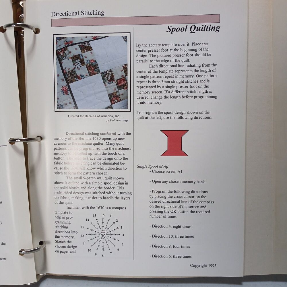 Bernina Liabrary Reference Guide for the 1630 Computerized Sewing Machine Book - Picture 7 of 8